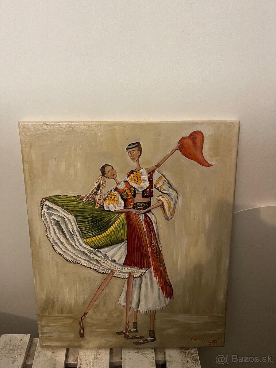 Folklórny obraz Monika Vozart 50x60