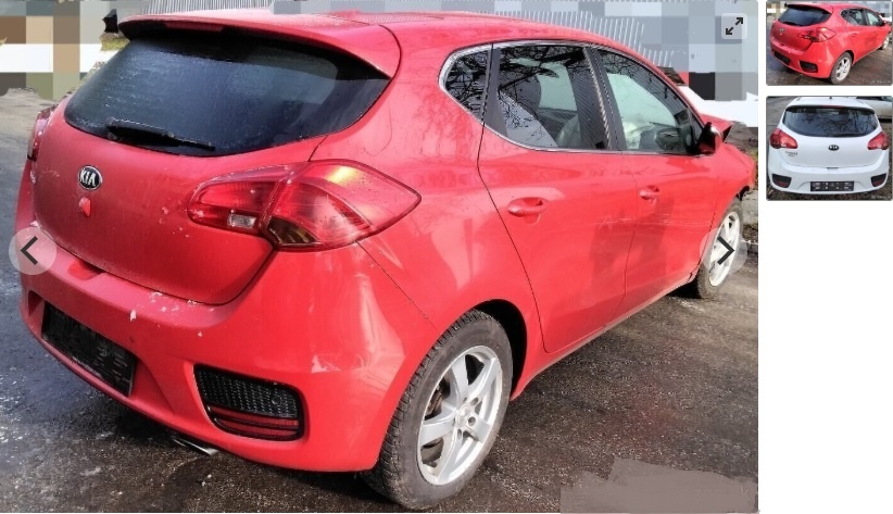 Kia Ceed 1.6 2016 predám PIATE DVERE, ZADNÝ NÁRAZNÍK , G