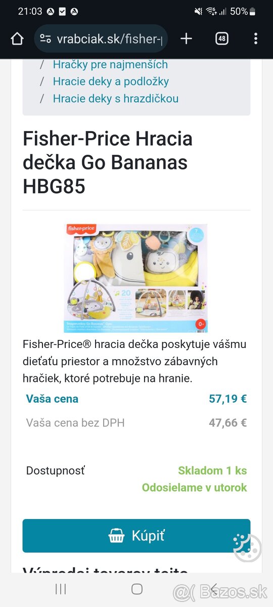 Podložka na hranie Fisher-Price