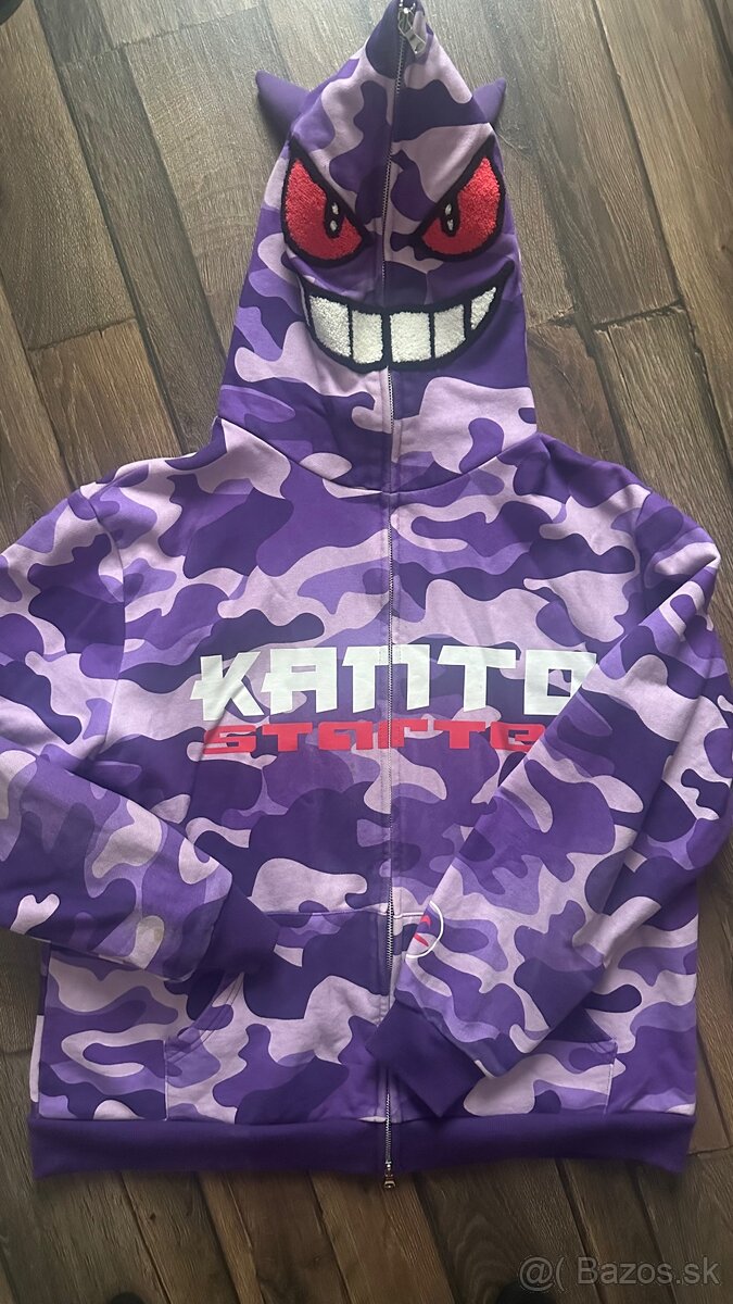 Kanto Starter Gengar Hoodie Camo Purple