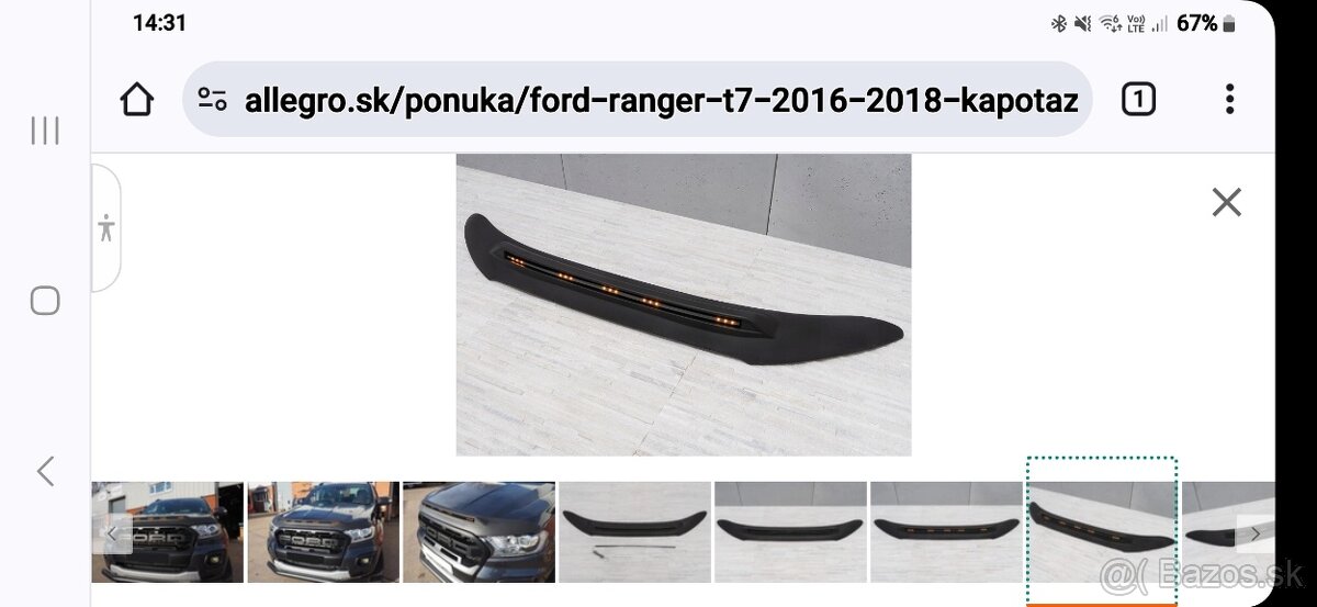 Kapotazna maska s led na F.ranger T7