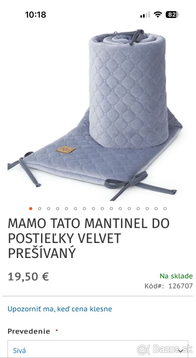 Mantinel do postielky