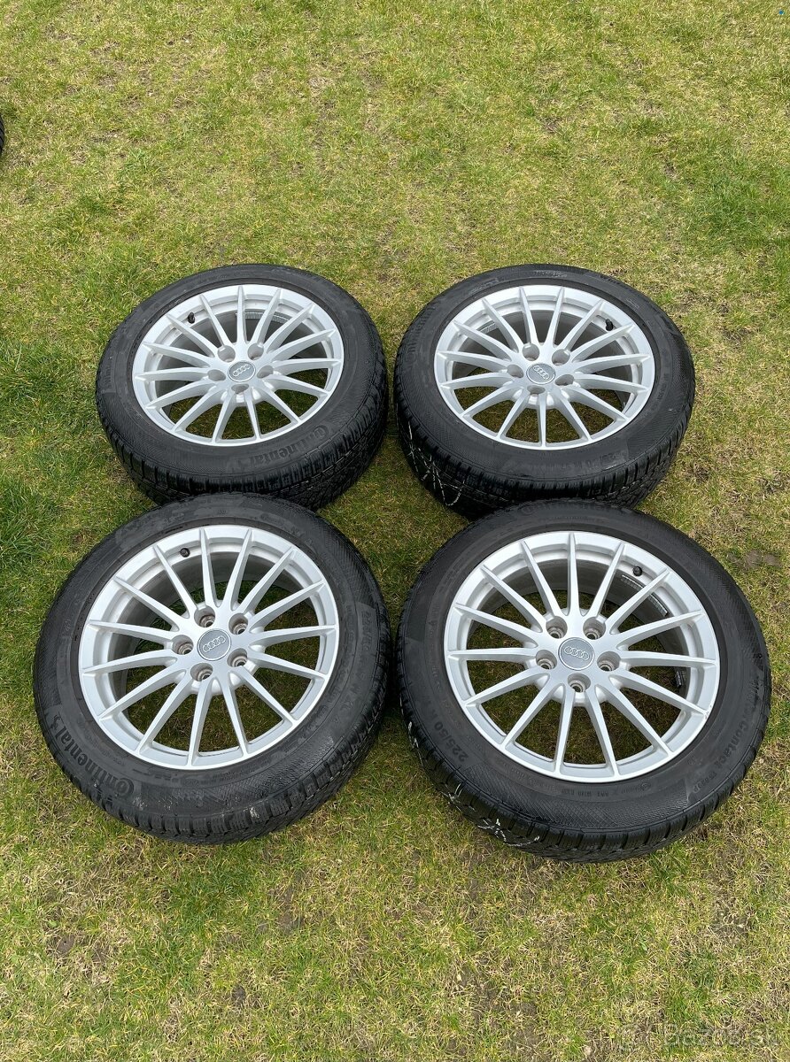 ALU KOLA 5X112 R17 , Orig. Audi , Zimní pneu 6.8mm