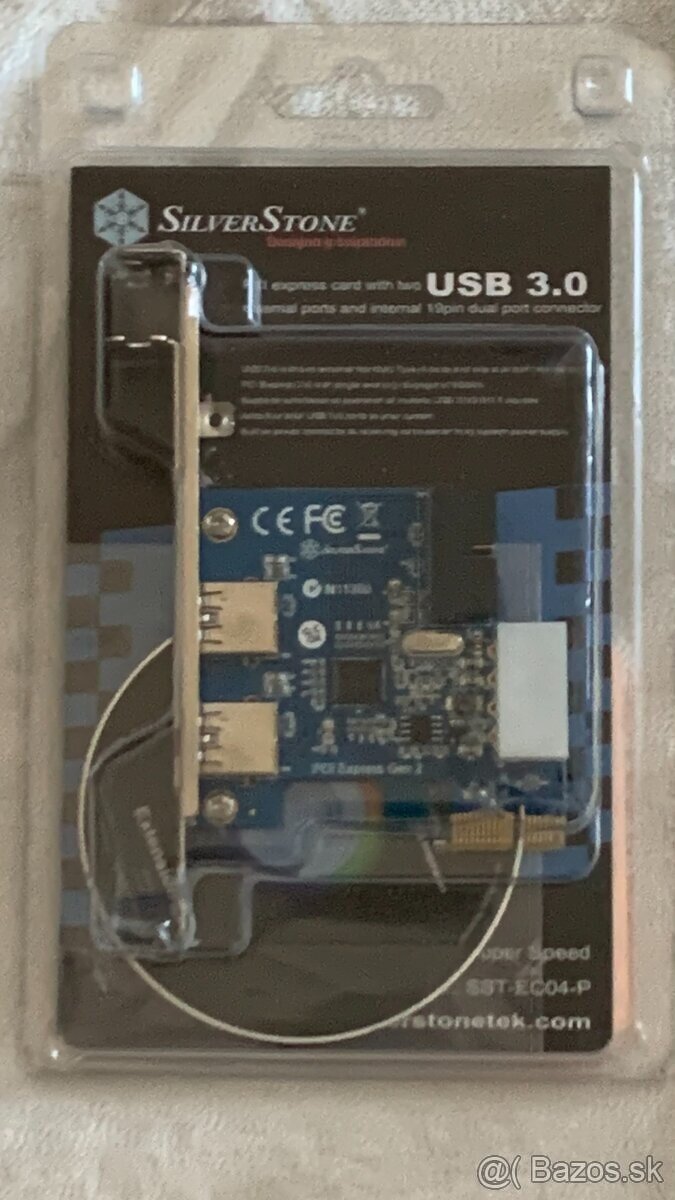 PCI express card with two USB 3.0