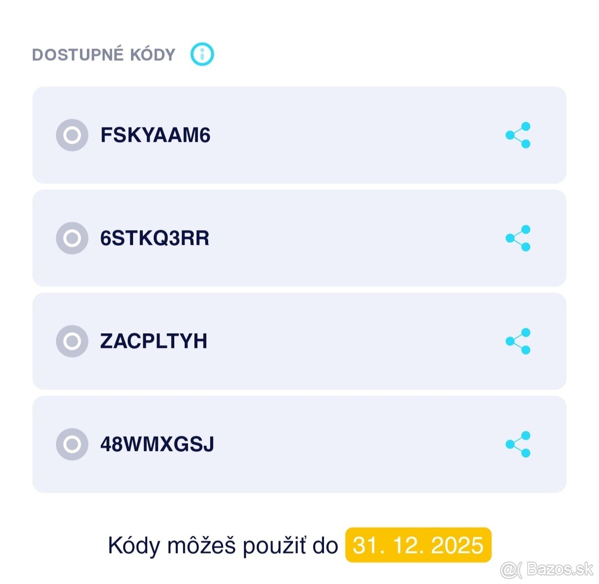 Radosť kódy 50% zľava