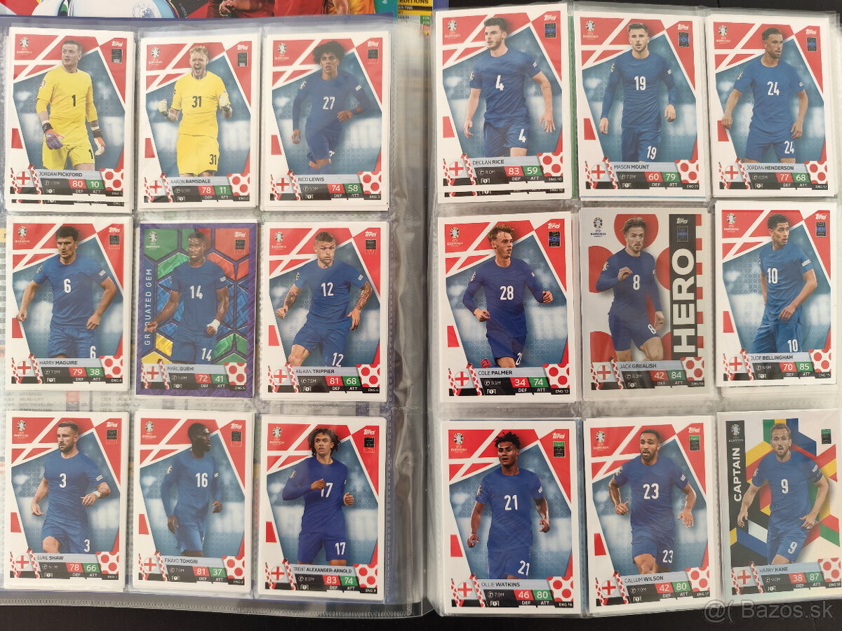 Euro 2024 futbalové kartičky Topps Match Attax - krajiny