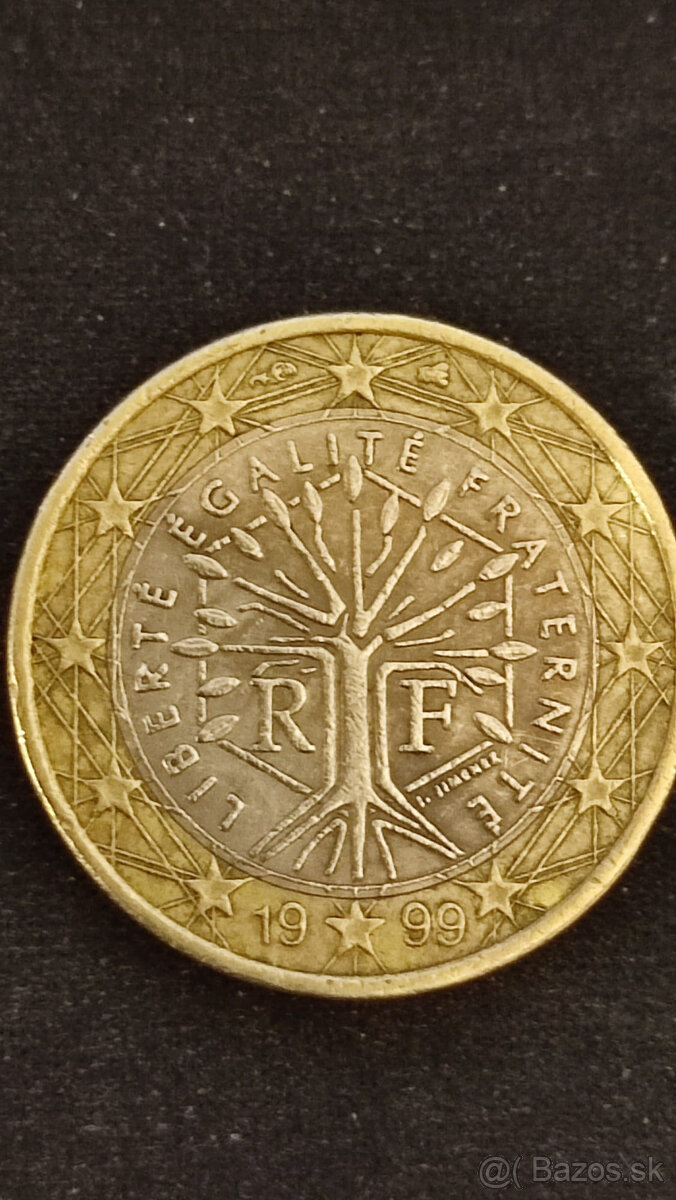 1 euro minca 1999 Francúzsko