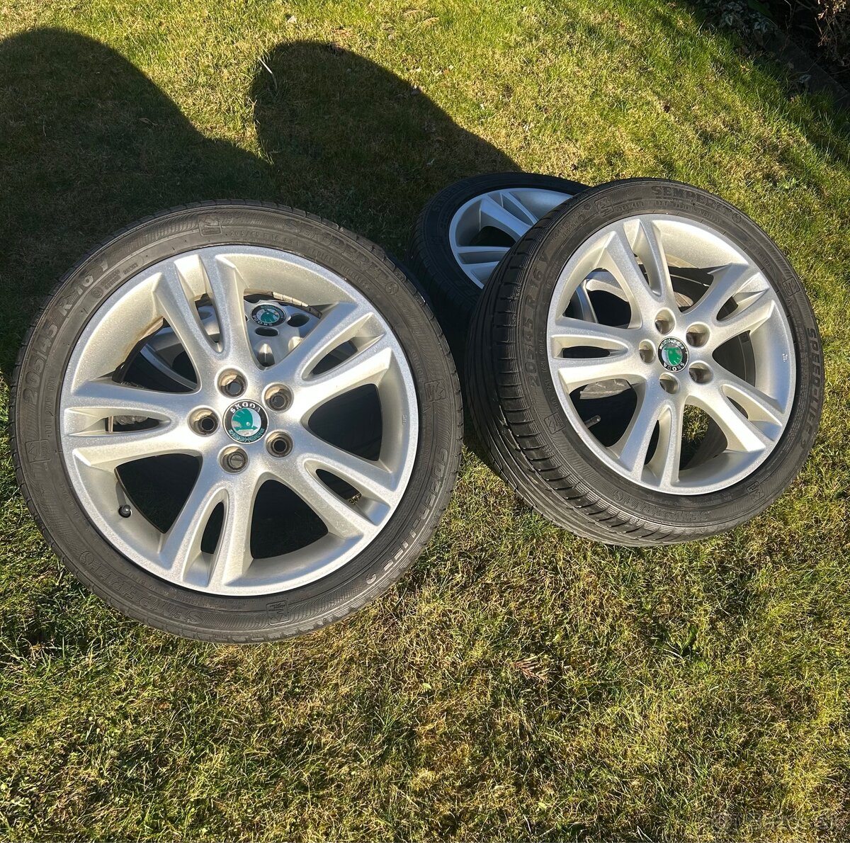 5x100 r16 original Skoda + letne pneumatiky