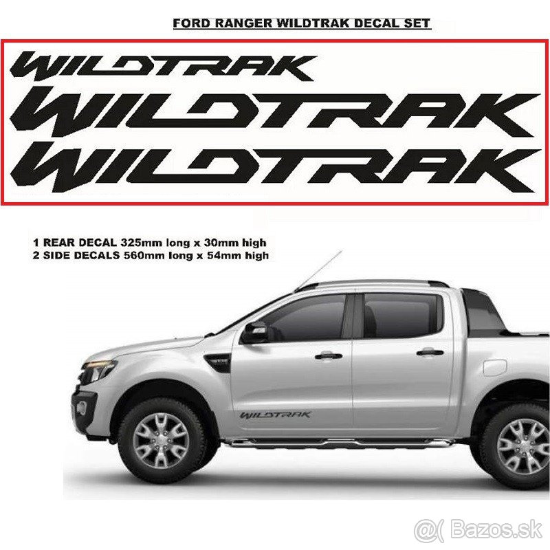 FORD RANGER NÁPIS WILDTRAK PÁR