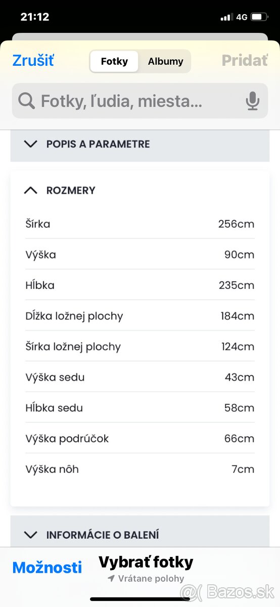 Rohova rozkladacie sedacka a kreslo