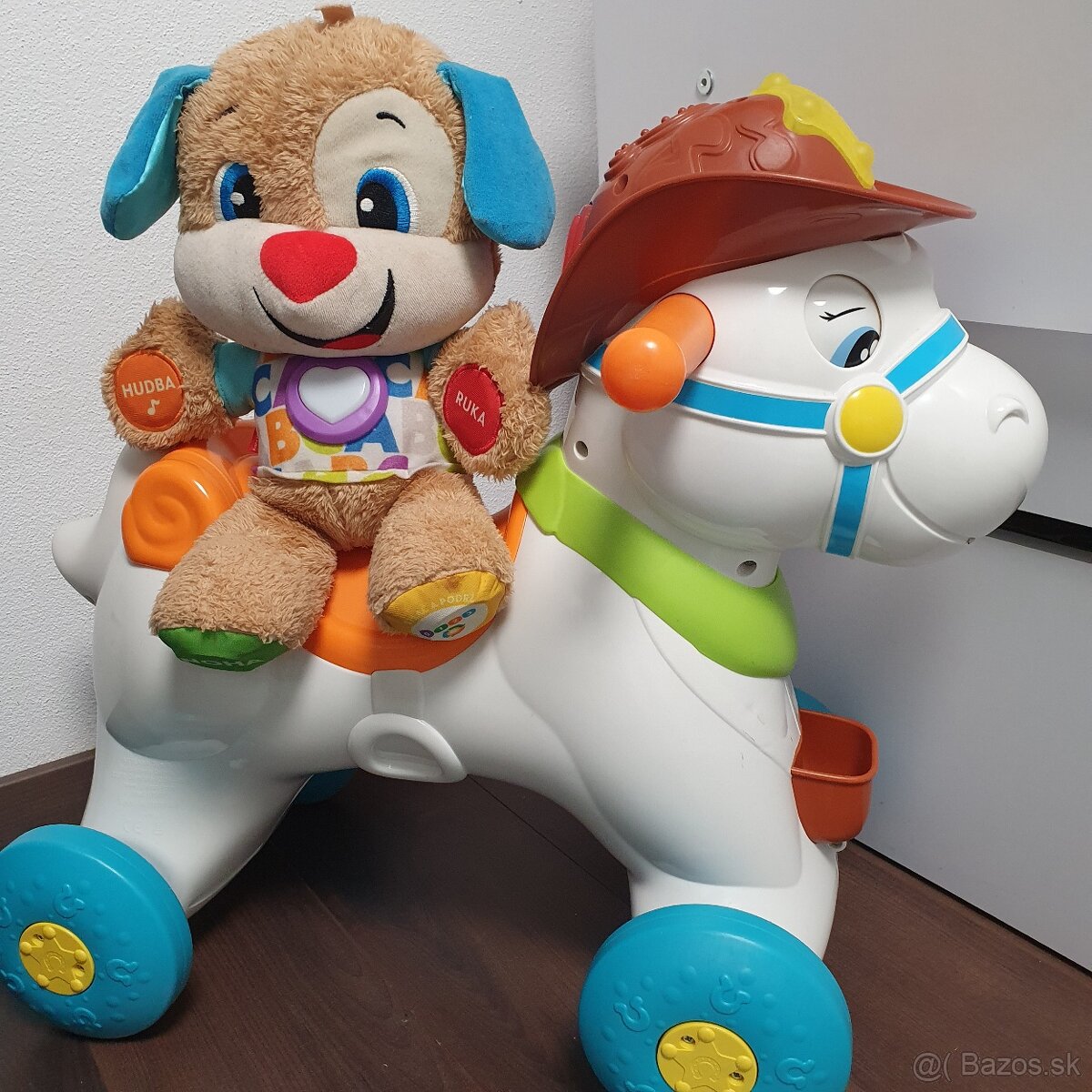 Chicco konik + Fisher price psik