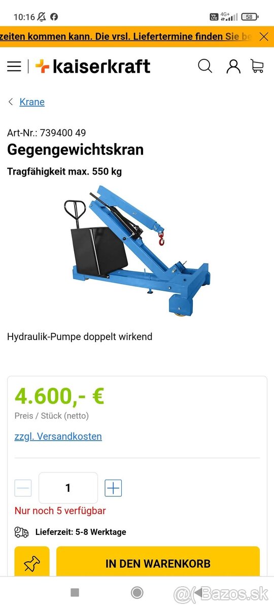 Hydraulický zdvihák