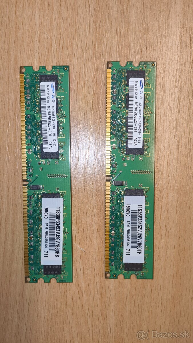 Ram DDR2 2x1gb nonECC