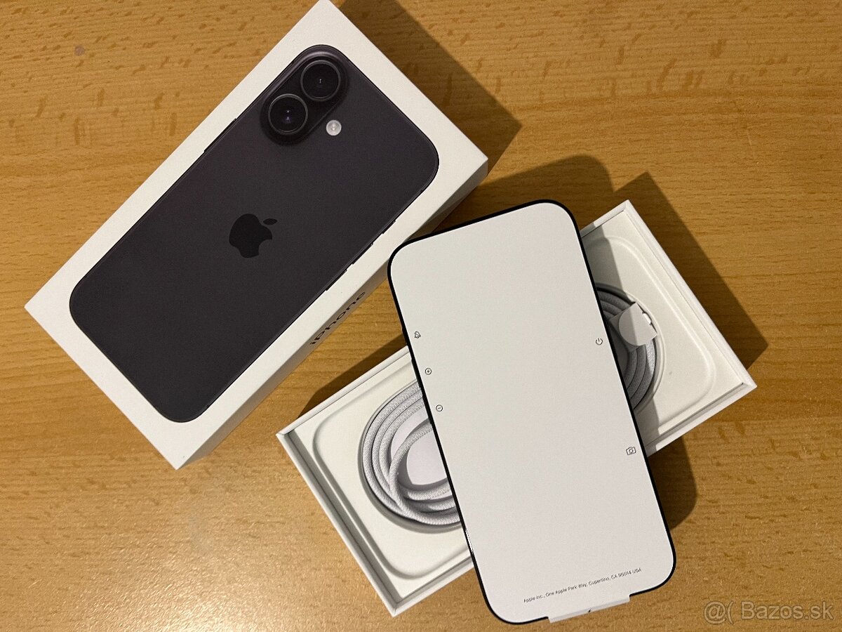 iPhone 16 Black 128GB - nový , nepoužívaný