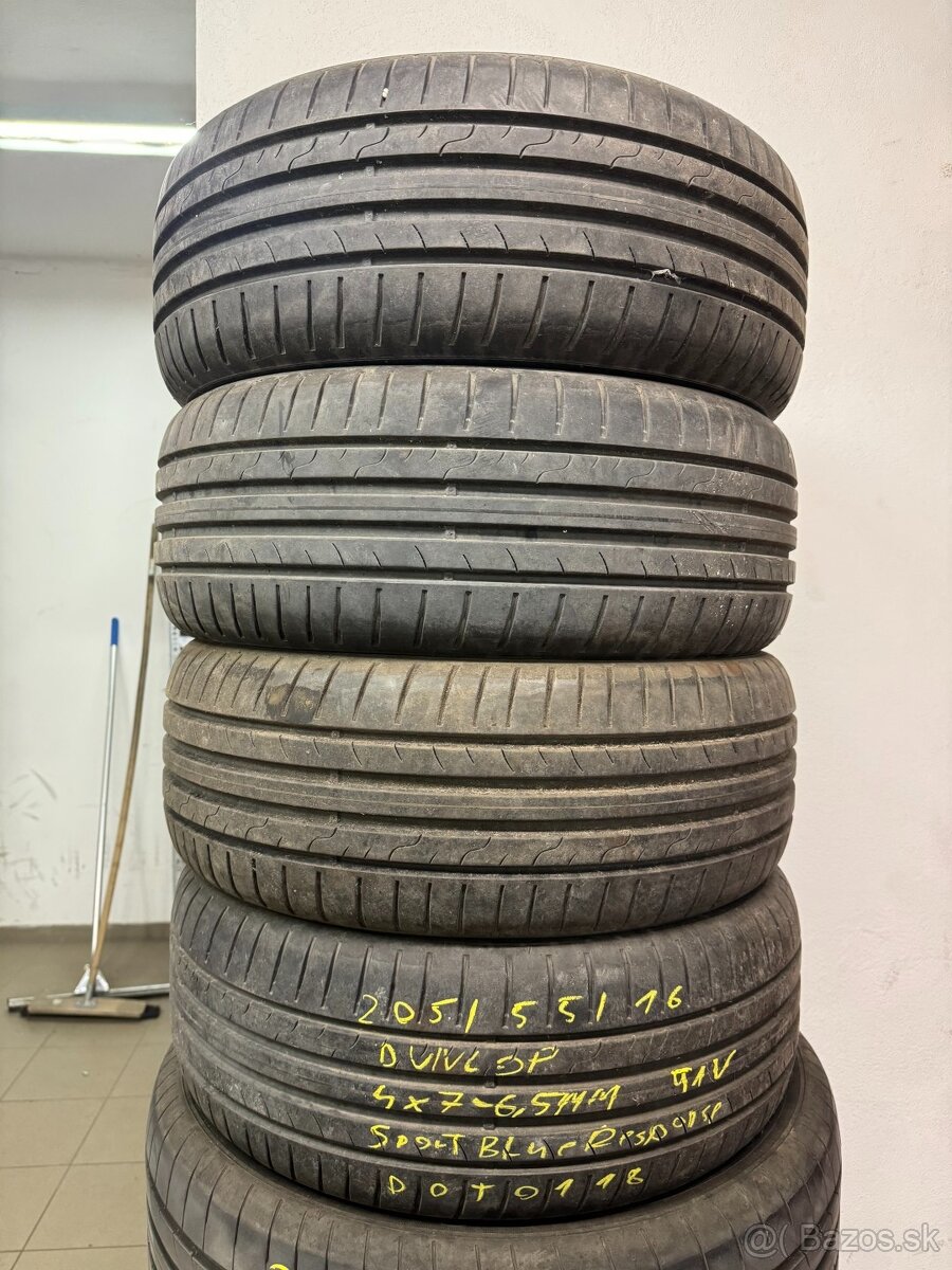 R16 205/55 Dunlop SportBlueResponse  91V 4x7-6.5MM letné