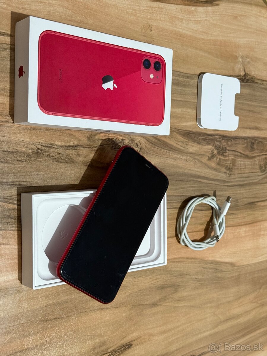 Predám Apple iPhone 11 64GB RED Známky používania