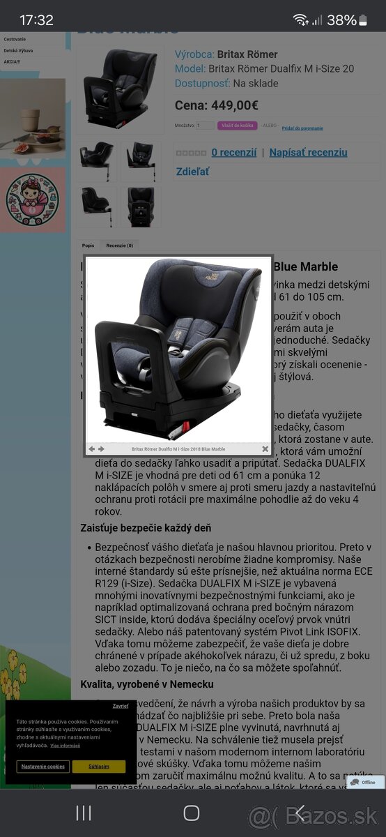 Autosedacka Britax Romer