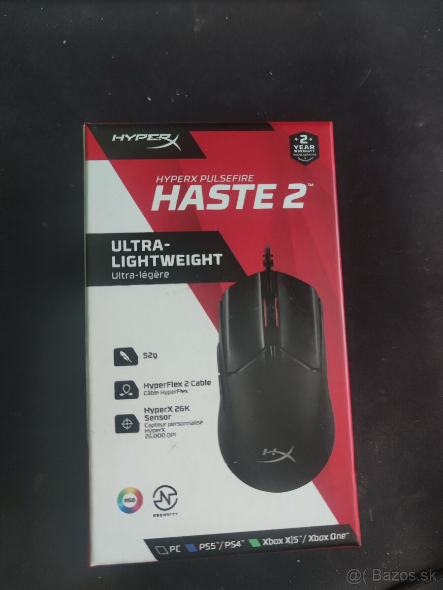 Herná myš HyperX Pulsefire Haste 2