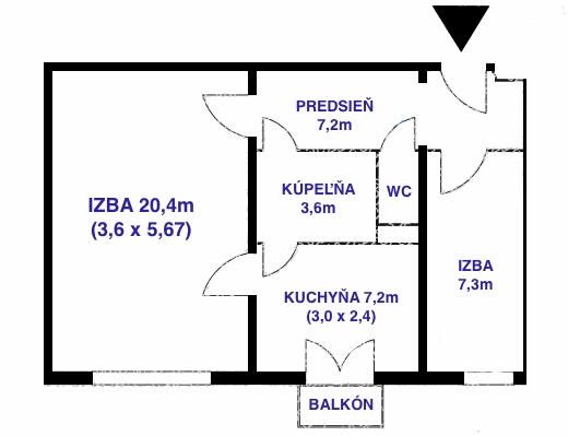 2 izb. byt 51m² pôvodný stav - Astrová, Bratislava Ružinov