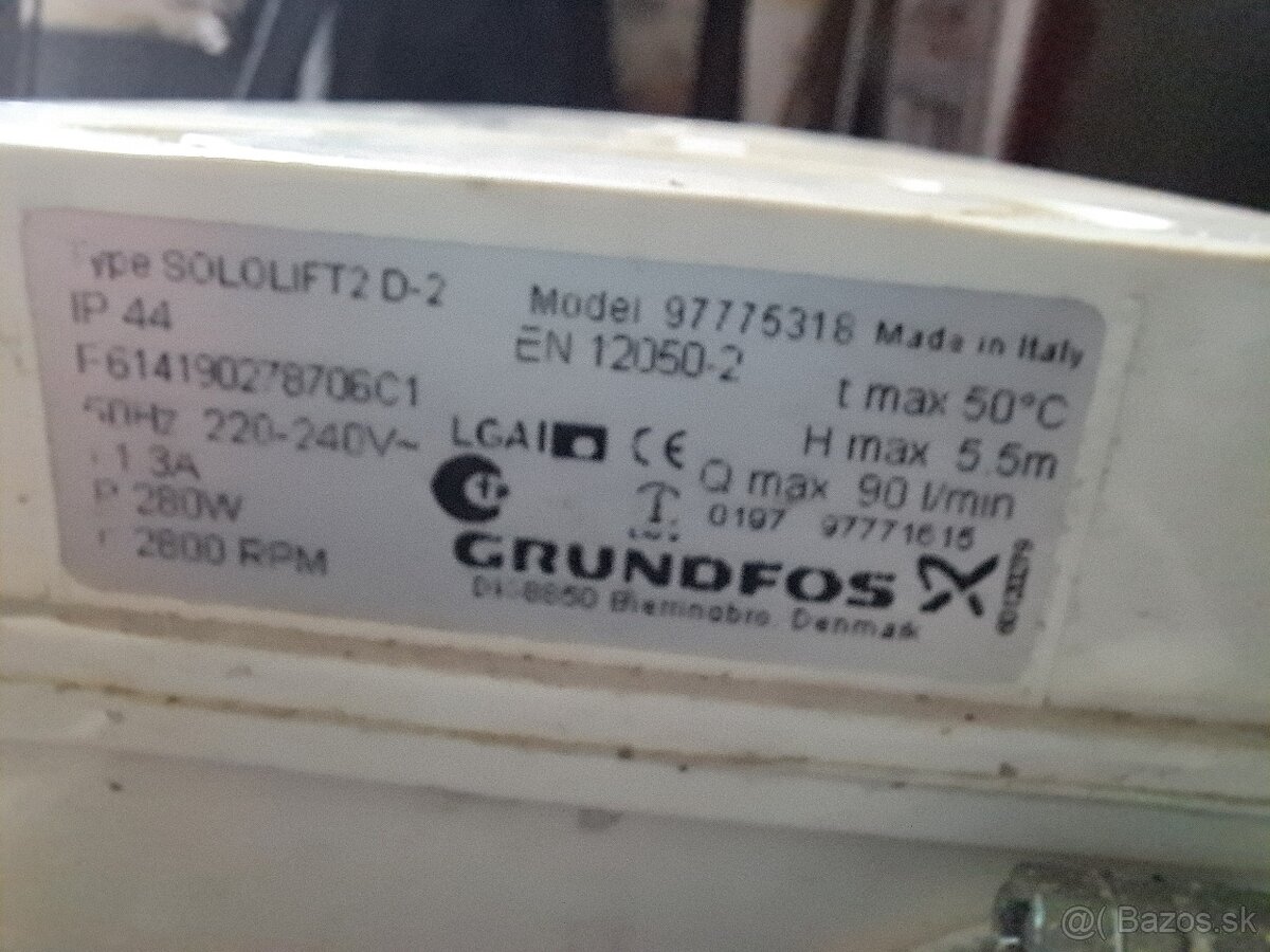 Na predaj Grundfos prietokové čerpadlo