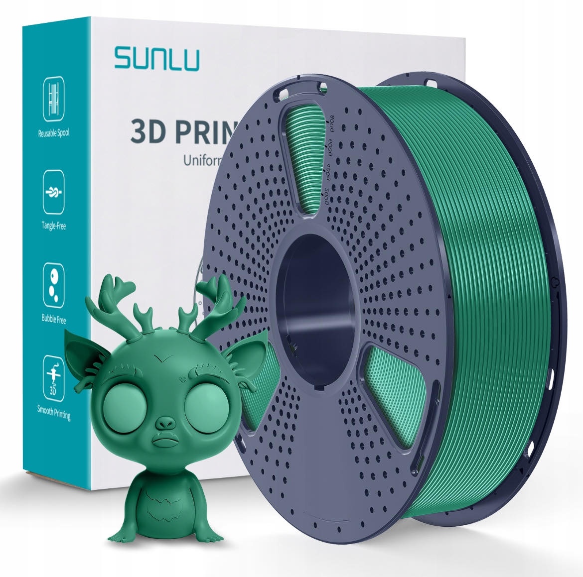 PLA filament SUNLU zelena