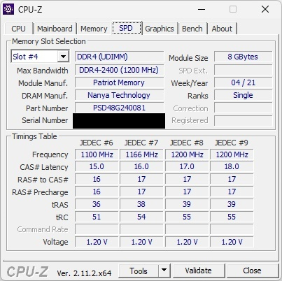 DDR4 4 x 8GB RAM