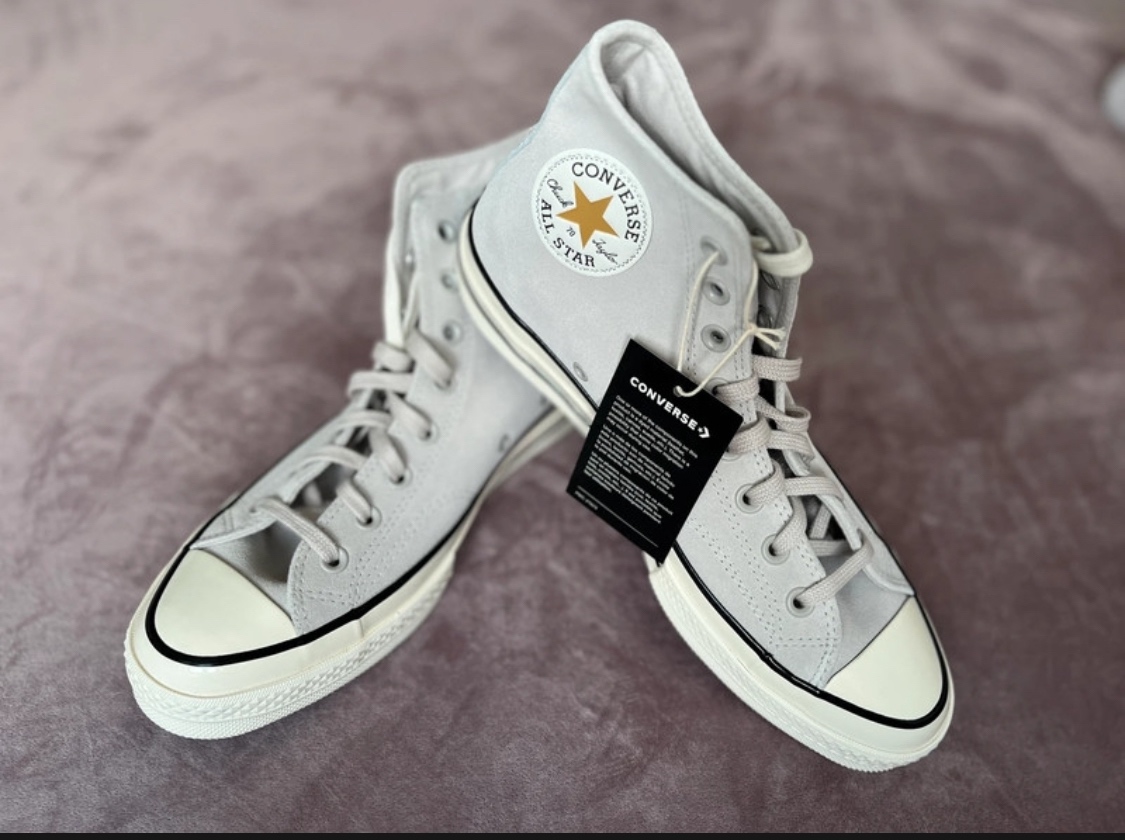 Kožené unisex šedé tenisky Converse Chuck Taylor