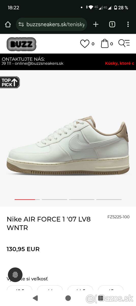 Predám úplne nové nenosené Nike air force 1