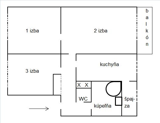 Na predaj 3-izbový byt na Mravenisku s garážou a záhradou