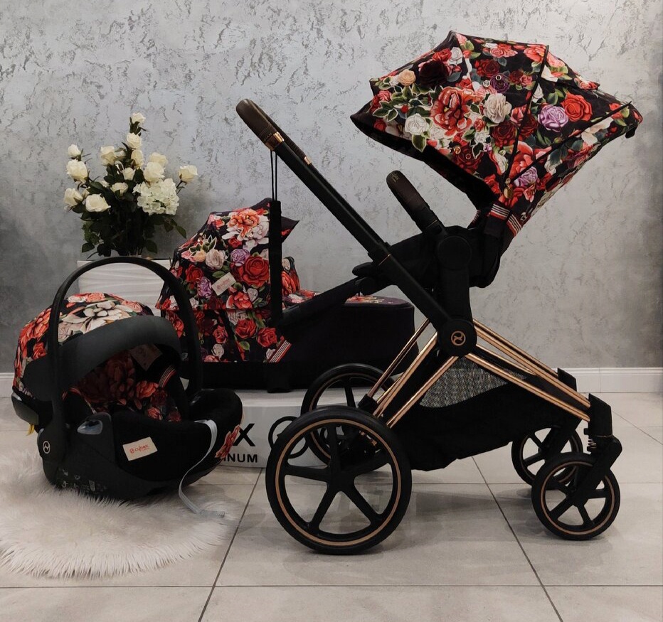 TROJKOMBINÁCIA CYBEX PLATINUM ROSEGOLD SPRING BLOSSOM DARK