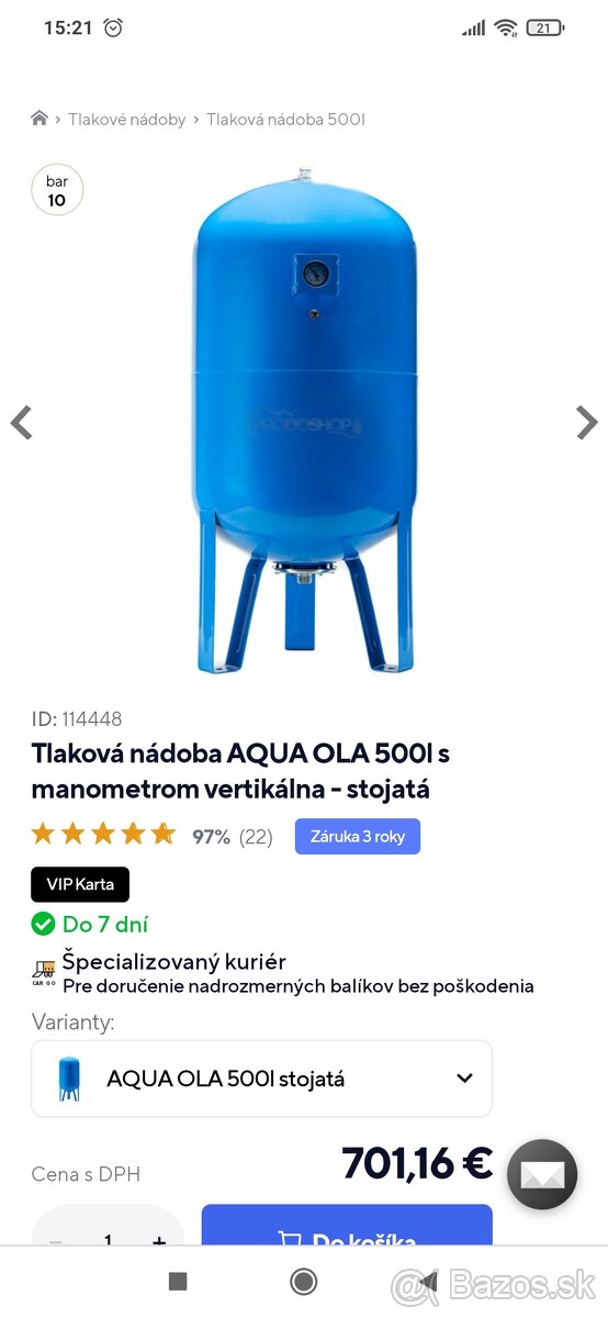 Tlaková nádoba 500l