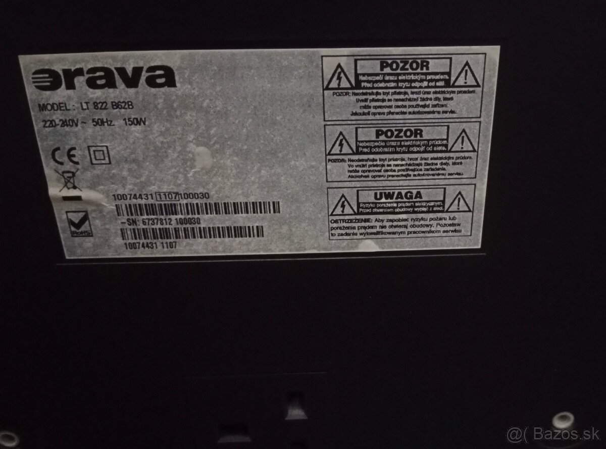 LCD televízor orava