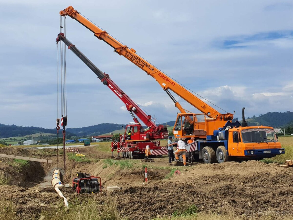 Ponúkame žeriavnícke práce, dopravu s hydraulickou rukou