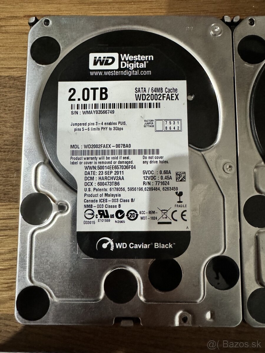 Western Digital Black 2TB Sata III 7200 HDD