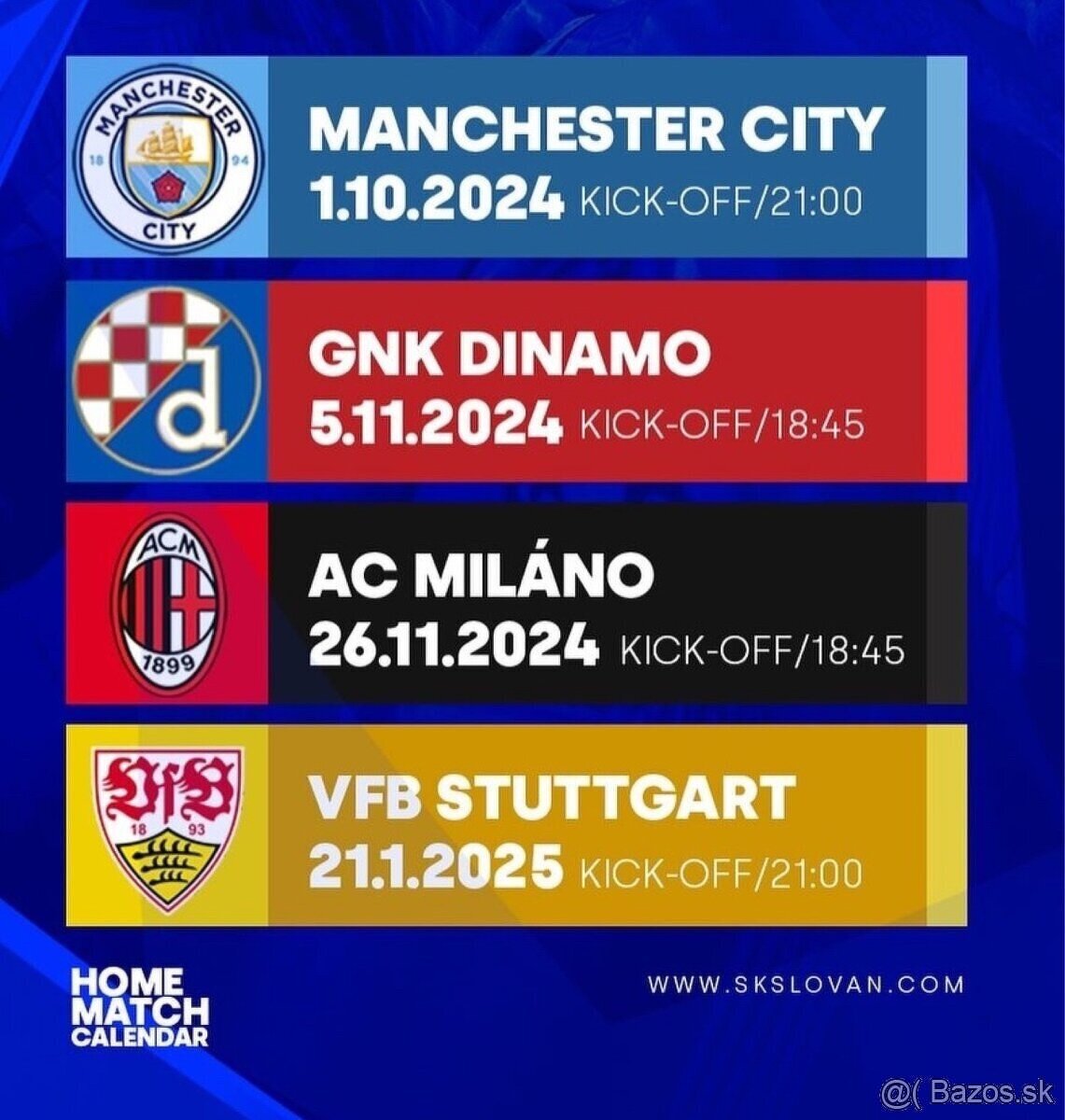 Šk Slovan Bratislava-Man.City,AC Milan,Din.Zahreb,Stuttgart