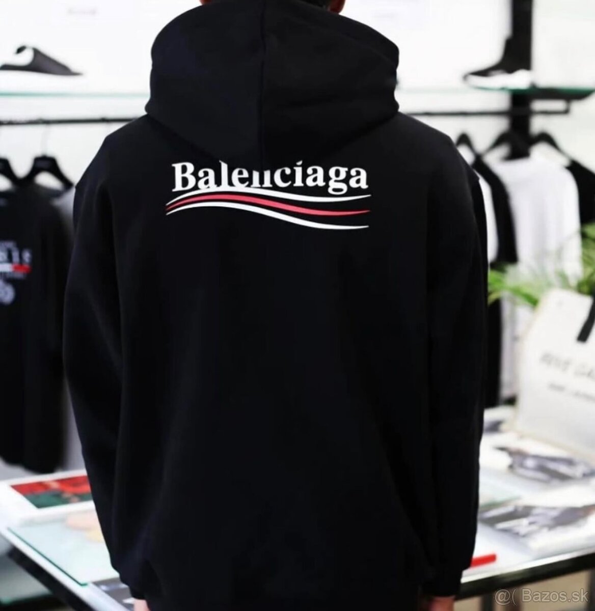 Balenciaga unisex mikina vysivana bavlnena