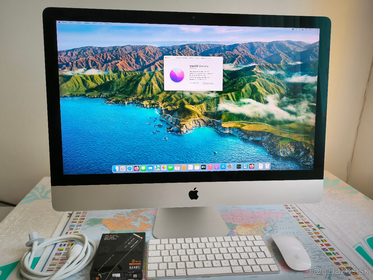 iMac 27” Mid 2015 5K, 32 GB RAM, 2TB NVMe Flash HD, klávesni