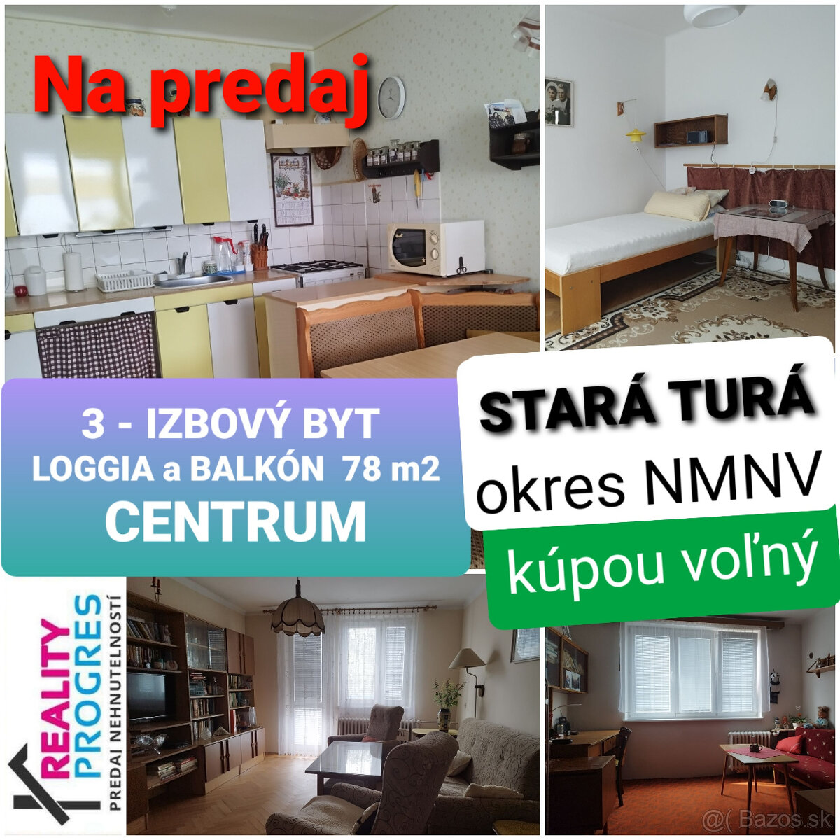 NOVÁ CENA 3 IZBOVÝ BYT s LOGGIOU a BALKÓNOM STARÁ TURÁ