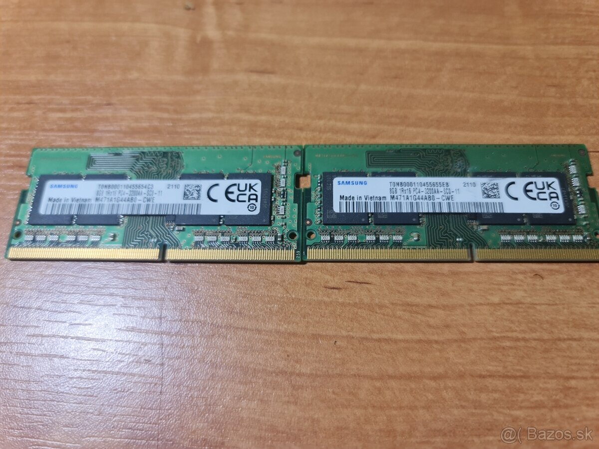 2x 8GB DDR4 3200mhz notebook ram rezervované