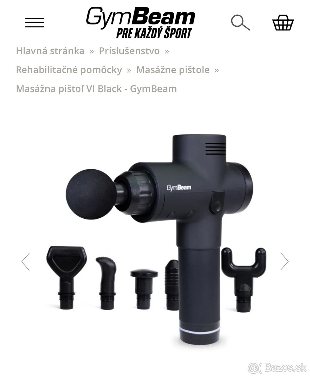 Masážná pištol GymBeam IV black