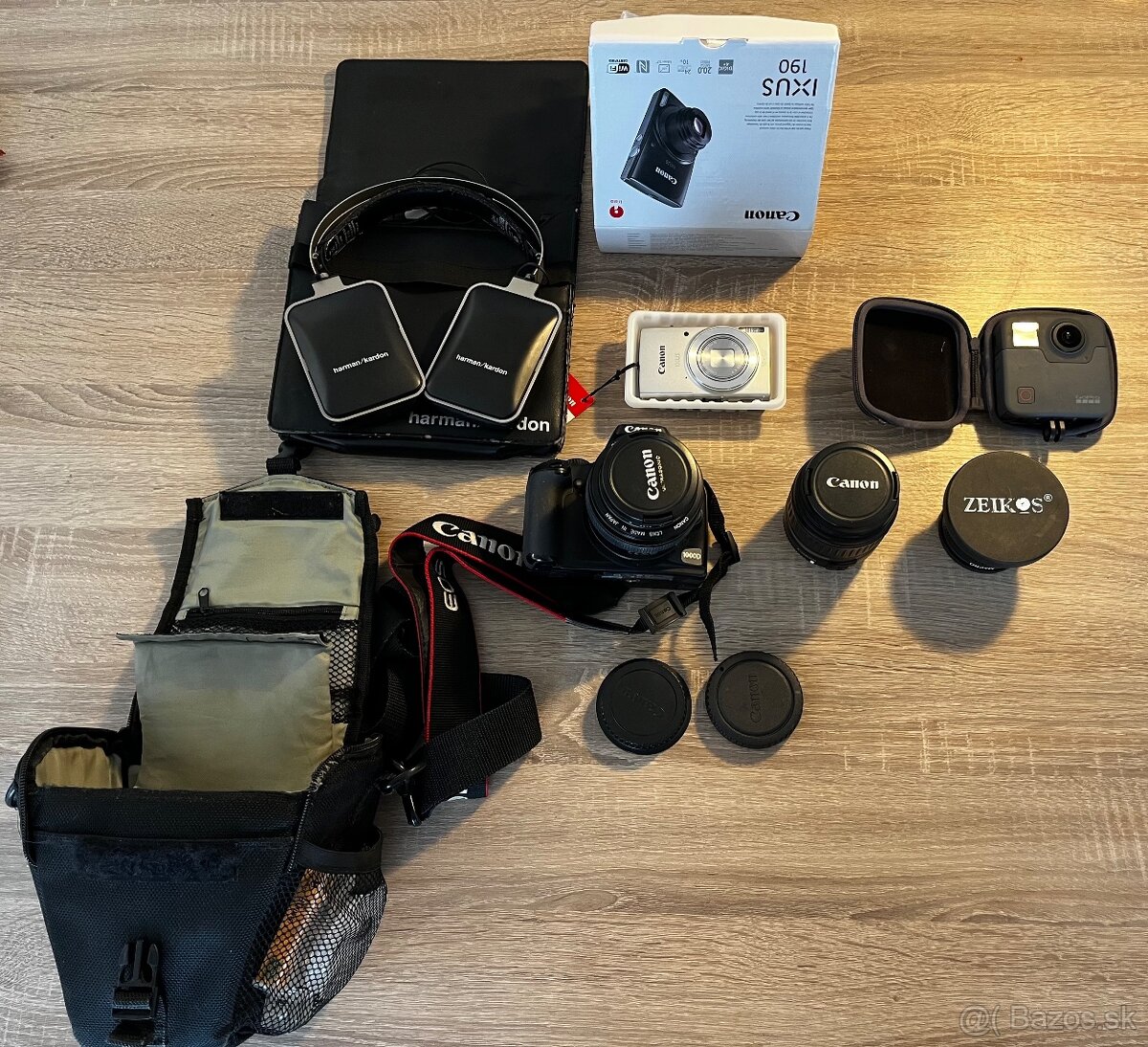 Canon EOS1000D, Gopro Fusion, harman/kardon, Objektivy