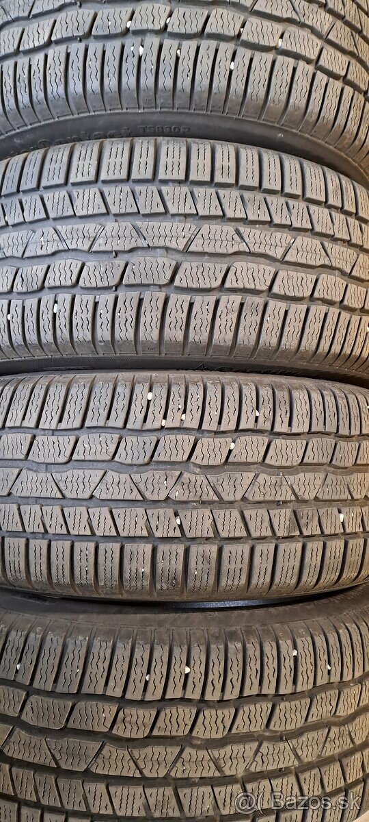 Predám 4ks jazdené zimné 225/55r16-99H Continental