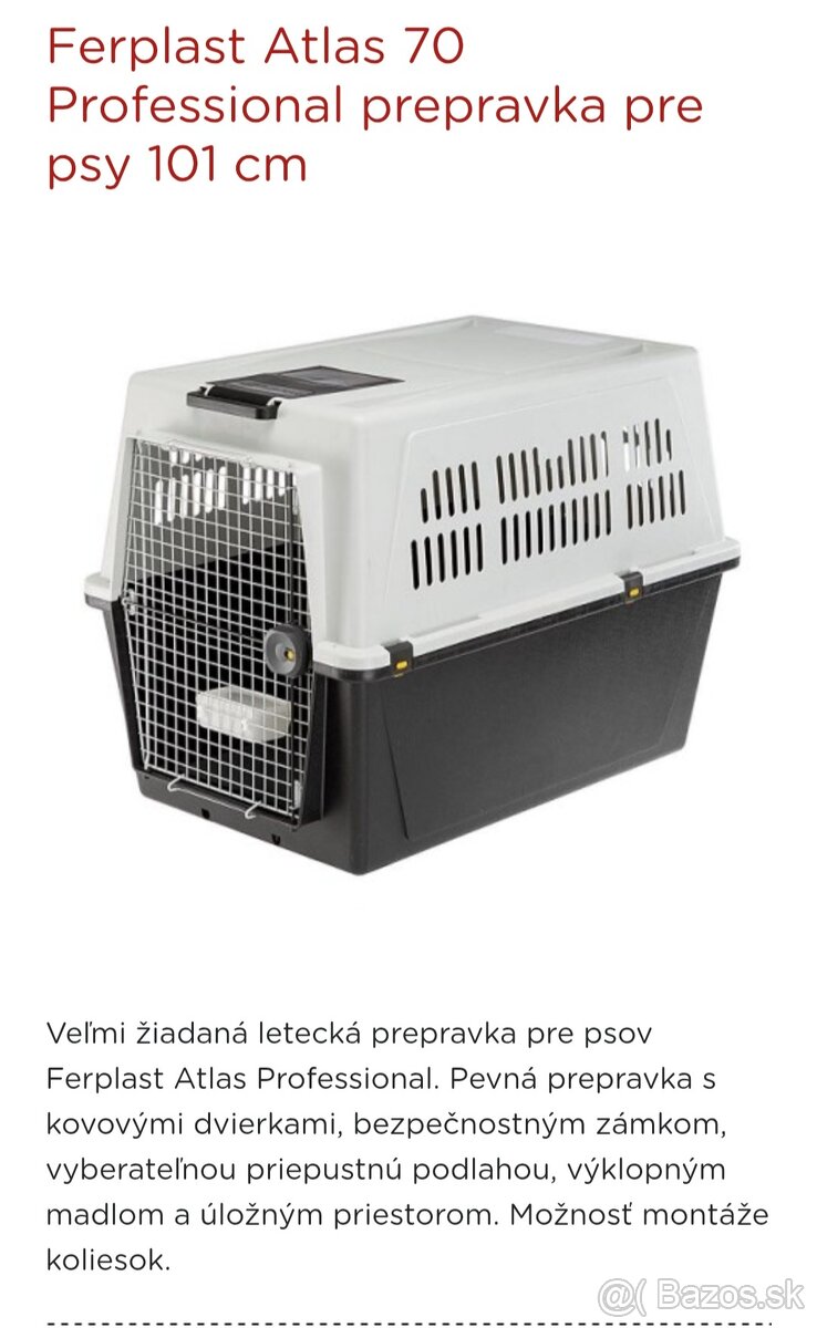 Prepravka pre psa ferplast atlas 70