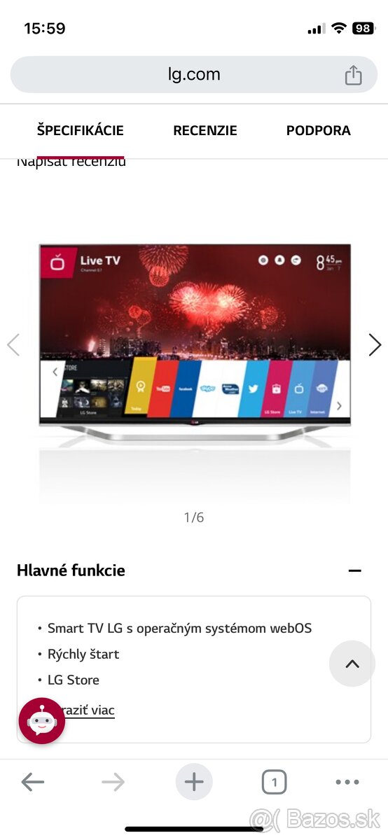 Televízor LED LG 3D 47”