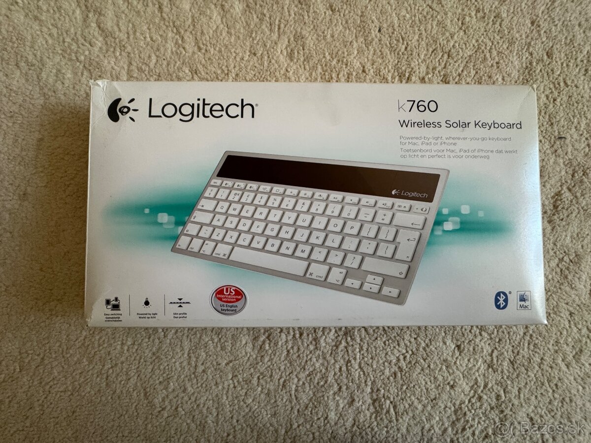 Logitech k760 solárna klávesnica Bluetooth