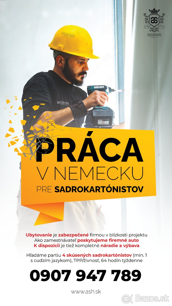 ✅ Práca pre SADROKARTÓNISTOV ✅