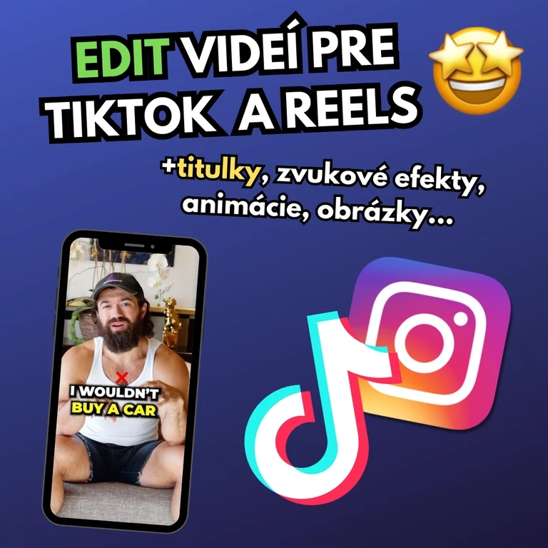 EDIT SHORT VIDEÍ pre TIKTOK a IG -REELS  Za vás.