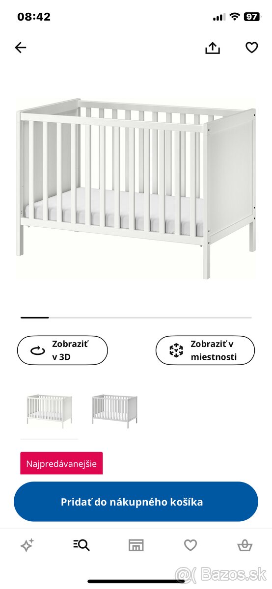 Detská postieľka IKEA Sundvik