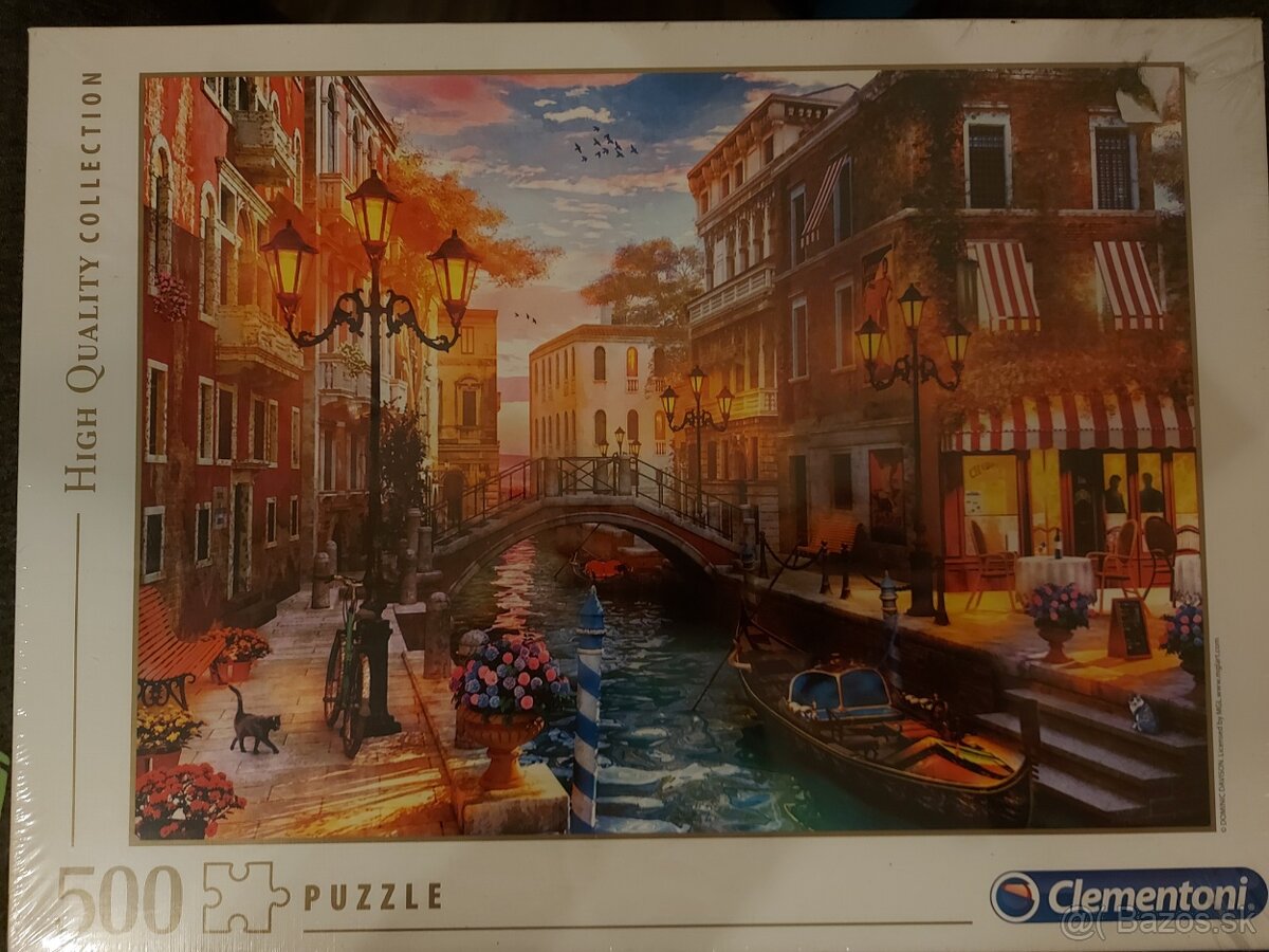 Nové 500ks PUZZLE - Západ slnka nad Benátkami