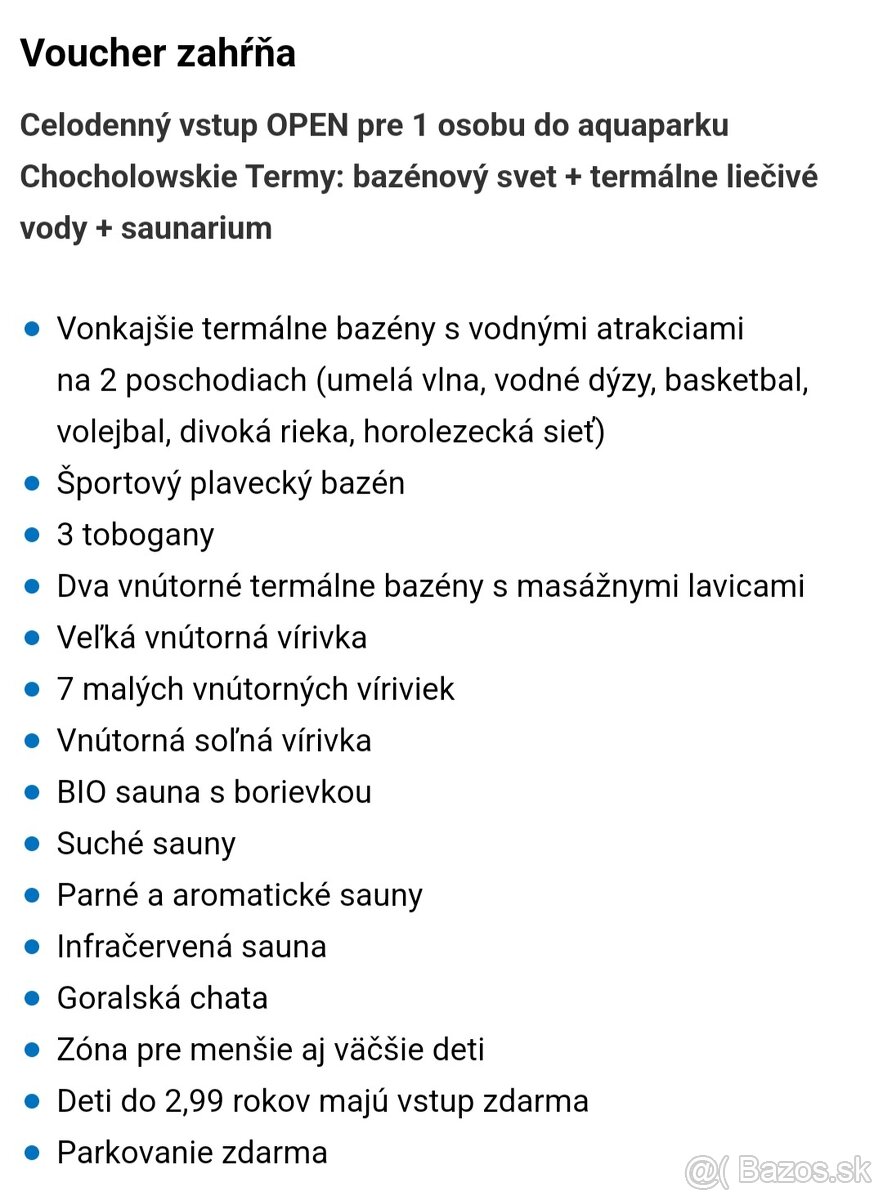 Poukazy- Chocholowskie Termy